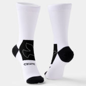 Creëer Tekst Vogelvlieg Gedrukt Peace Love Stijlvo Sokken (Gebogen)