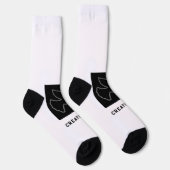 Creëer Tekst Vogelvlieg Gedrukt Peace Love Stijlvo Sokken (Rechts)