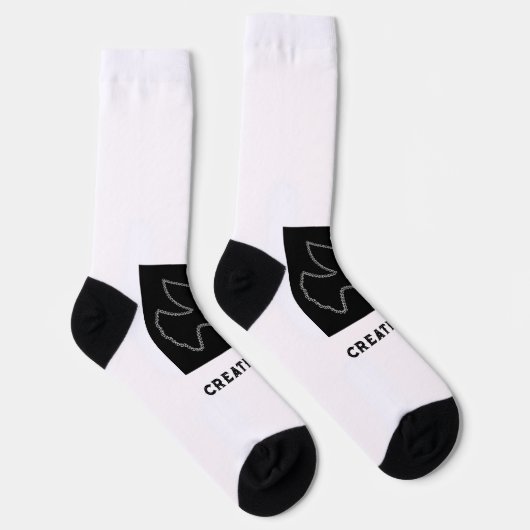 Creëer Tekst Vogelvlieg Gedrukt Peace Love Stijlvo Sokken (Rechts)