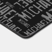 Creëer Typografie Naam Patroon Zwart Bureaumat (Hoek)