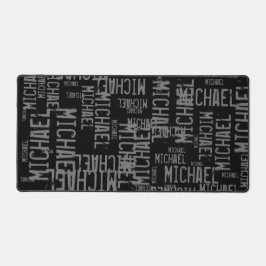 Creëer Typografie Naam Patroon Zwart Bureaumat