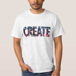 CREËER Typography Art - Vetgedrukte Abstracte werv T-shirt