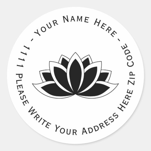 Creëer u bezit het Blooming Lotus Flower-symbool Ronde Sticker (Voorkant)