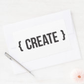 Creëer - u kiest achtergrondkleur rechthoekige sticker (Envelop)