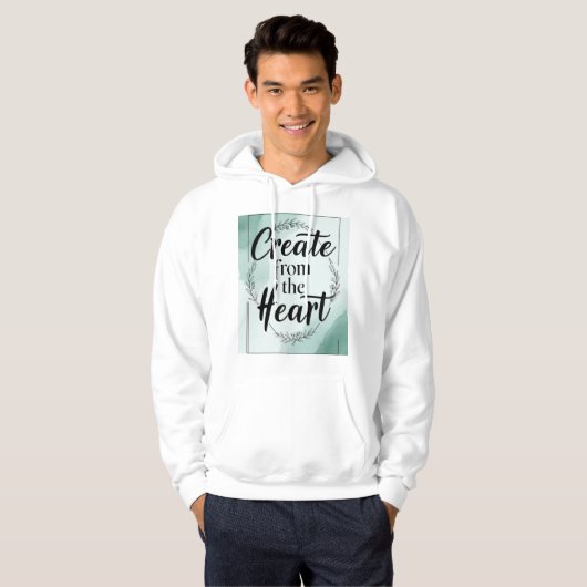 Creëer uit het hart 2 hoodie (Voorkant volledig)