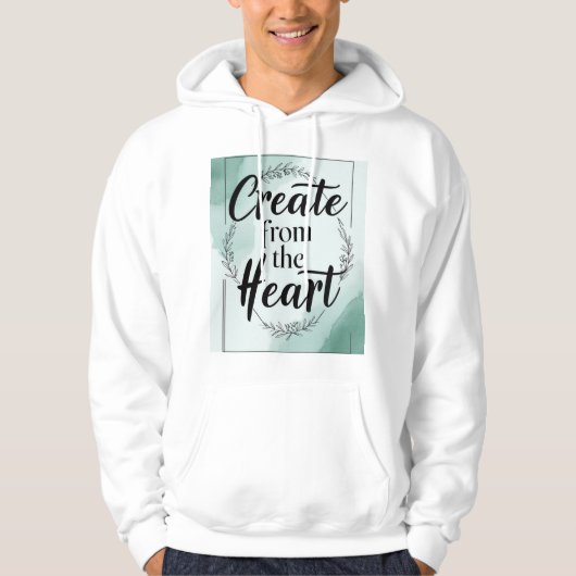 Creëer uit het hart 2 hoodie (Voorkant)