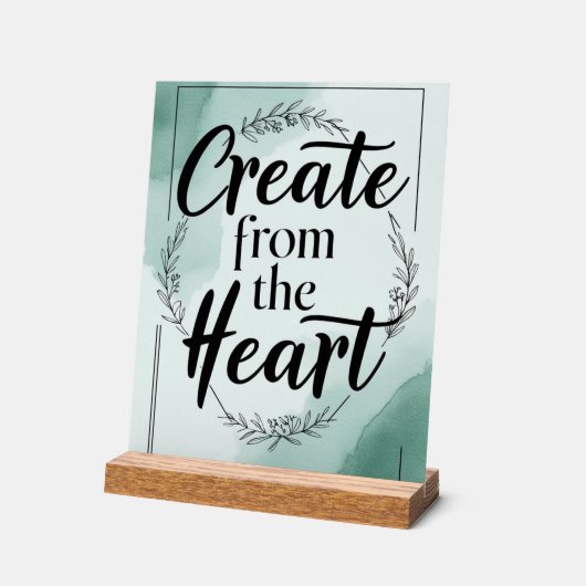 Creëer uit het hart optie 2 acryl bord (Hoek)