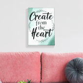 Creëer uit het hart optie 2 canvas afdruk (Insitu (Woonkamer))