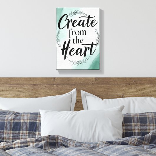 Creëer uit het hart optie 2 canvas afdruk (Insitu (Slaapkamer))