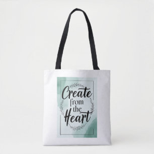 Creëer uit het hart optie 2 tote bag
