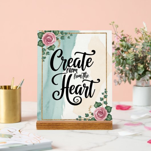 Creëer uit het hart optie 3 acryl bord (Huwelijk)