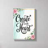 Creëer uit het hart optie 3 canvas afdruk (Voorkant)