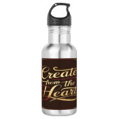 Creëer uit het hart waterfles waterfles  (Voorkant)