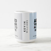 Creëer Uploaden eigen beste 2 fotonaam toevoegen Koffiemok (Center)