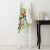 Creëer Uw Aangepast 12 Foto Collage Trendy Green Sherpa Deken (In situ)