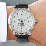 Creëer Uw aangepast aangepast monogram Horloge<br><div class="desc">Creëer uw eigen gepersonaliseerde polshorloge met uw aangepaste monogram. Voeg je initialen of aangepaste tekst toe aan creëer, iets heel unieks. Als u deze sjabloon wilt bewerken, bewerkt u de tekstvelden zoals hierboven wordt weergegeven. U kunt zelfs meer tekst of afbeeldingen toevoegen, lettertypen en kleuren aanpassen. Verwen jezelf of maak...</div>