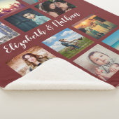 Creëer Uw aangepaste 12 vrienden van de fotoCollag Sherpa Deken (3/4)