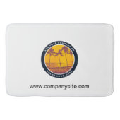 Creëer Uw aangepaste bedrijfs-Logo en websitenaam Badmat (Voorkant)