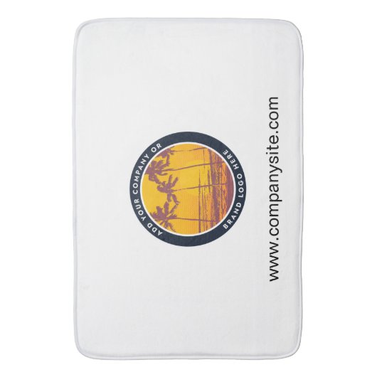 Creëer Uw aangepaste bedrijfs-Logo en websitenaam Badmat (Voorkant Verticaal)