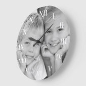 Creëer Uw aangepaste foto Modern Elegant Grote Klok (Hoek)