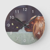 Creëer Uw aangepaste foto voor foto's met moderne  Ronde Klok (Voorkant)