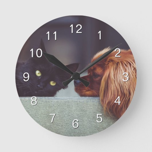 Creëer Uw aangepaste foto voor foto's met moderne  Ronde Klok (Voorkant)