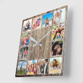 Creëer uw aangepaste fotocollage in superieure beh vierkante klok (Hoek)