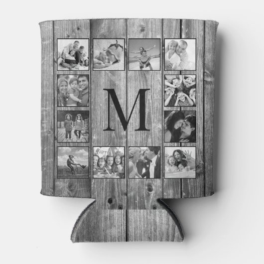 Creëer Uw aangepaste fotocollage Rustic Farmhouse Blikjeskoeler (Voorkant)