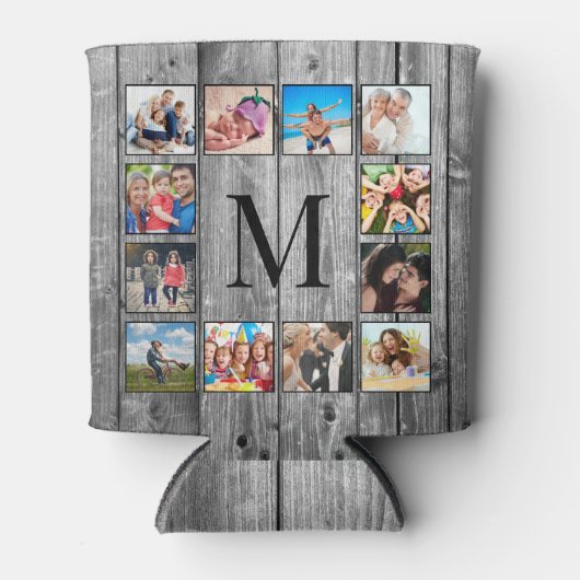 Creëer Uw aangepaste fotocollage Rustic Farmhouse Blikjeskoeler (Voorkant)