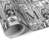 Creëer Uw aangepaste fotocollage Rustic Farmhouse Cadeaupapier (Rol Hoek)