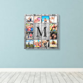 Creëer Uw aangepaste fotocollage Rustic Farmhouse Canvas Afdruk (Insitu (Houten vloer))