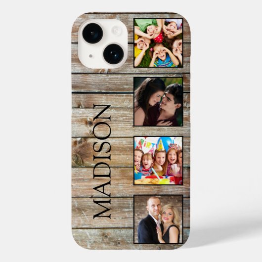 Creëer Uw aangepaste fotocollage Rustic Farmhouse Case-Mate iPhone Case (Achterkant)