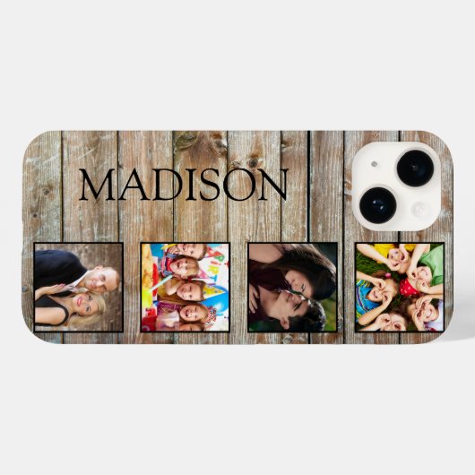 Creëer Uw aangepaste fotocollage Rustic Farmhouse Case-Mate iPhone Case (Achterkant (horizontaal))