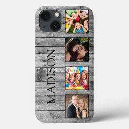 Creëer Uw aangepaste fotocollage Rustic Farmhouse Case-Mate iPhone Case