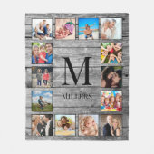 Creëer Uw aangepaste fotocollage Rustic Farmhouse Fleece Deken (Voorkant)