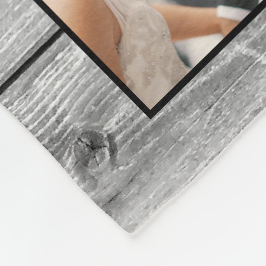 Creëer Uw aangepaste fotocollage Rustic Farmhouse Fleece Deken (Hoek)