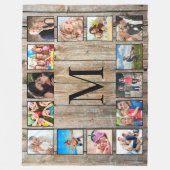 Creëer Uw aangepaste fotocollage Rustic Farmhouse Fleece Deken (Voorkant)