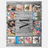 Creëer Uw aangepaste fotocollage Rustic Farmhouse Fleece Deken (Voorkant)