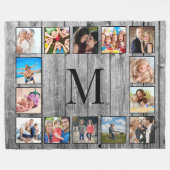 Creëer Uw aangepaste fotocollage Rustic Farmhouse Fleece Deken (Voorkant (Horizontaal))