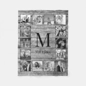 Creëer Uw aangepaste fotocollage Rustic Farmhouse Fleece Deken (Voorkant)