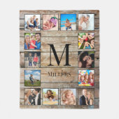 Creëer Uw aangepaste fotocollage Rustic Farmhouse Fleece Deken (Voorkant)