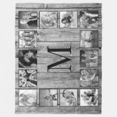 Creëer Uw aangepaste fotocollage Rustic Farmhouse Fleece Deken (Voorkant)