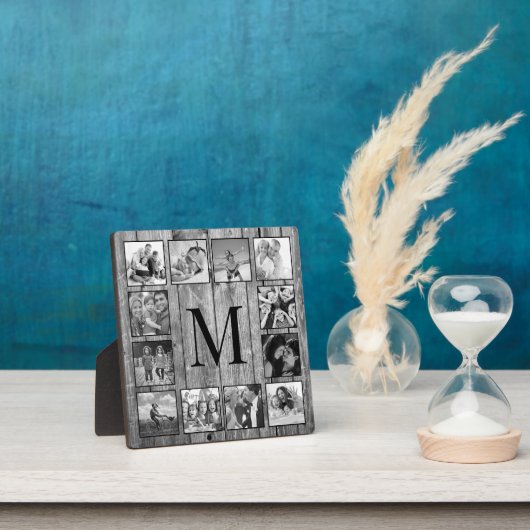 Creëer Uw aangepaste fotocollage Rustic Farmhouse Fotoplaat (Insitu)