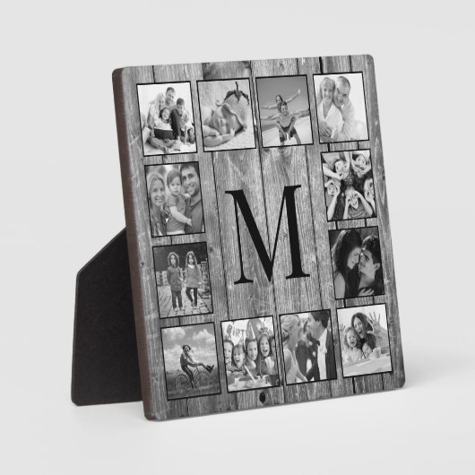 Creëer Uw aangepaste fotocollage Rustic Farmhouse Fotoplaat (Voorkant)