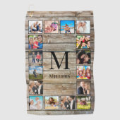 Creëer Uw aangepaste fotocollage Rustic Farmhouse Golfhanddoek (Voorkant)