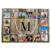 Creëer Uw aangepaste fotocollage Rustic Farmhouse Groot Cadeauzakje (Achterkant)