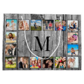 Creëer Uw aangepaste fotocollage Rustic Farmhouse Groot Cadeauzakje (Achterkant)