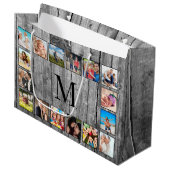 Creëer Uw aangepaste fotocollage Rustic Farmhouse Groot Cadeauzakje (Voorkant Gekanteld)