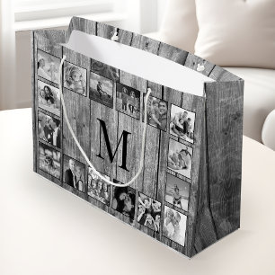 Creëer Uw aangepaste fotocollage Rustic Farmhouse Groot Cadeauzakje