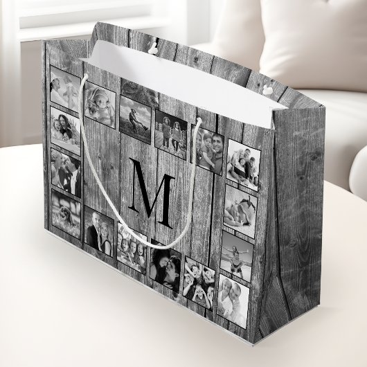 Creëer Uw aangepaste fotocollage Rustic Farmhouse Groot Cadeauzakje